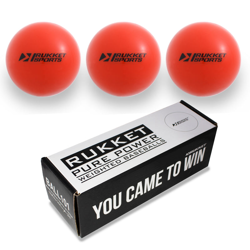 PUREPOWER® Baseball / Softball Weighted Hitting & Pitching Training Balls (3 or 9 Pack)